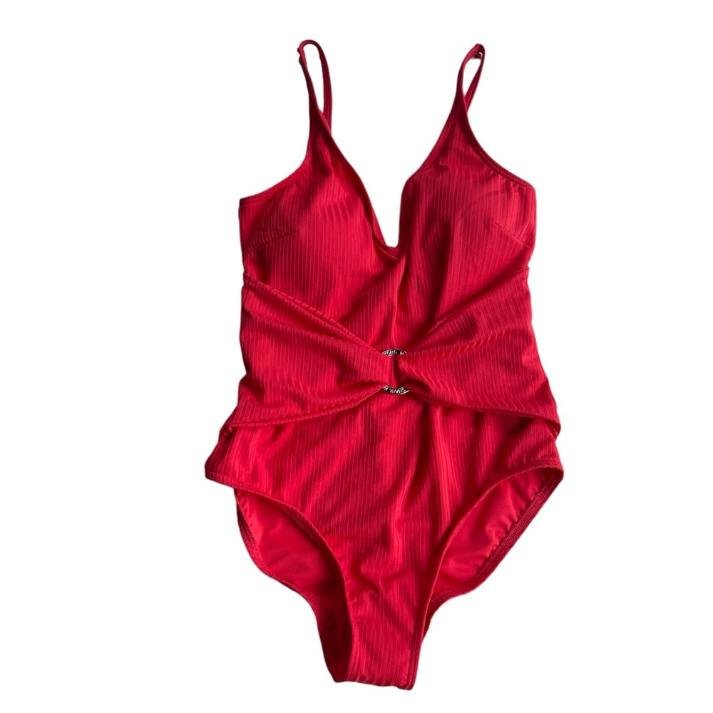 NEW Michael Kors Red Sea Coral One Piece Swimsuit US 10. Fits small.